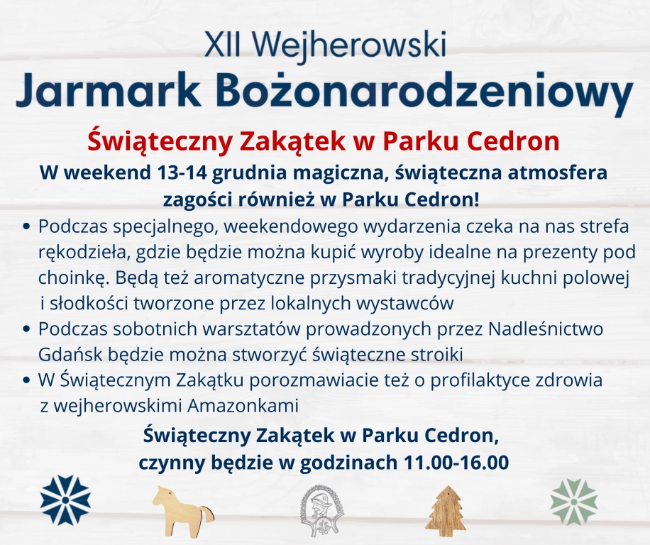 aktualność: Świąteczny Zakątek w Parku Cedron 
