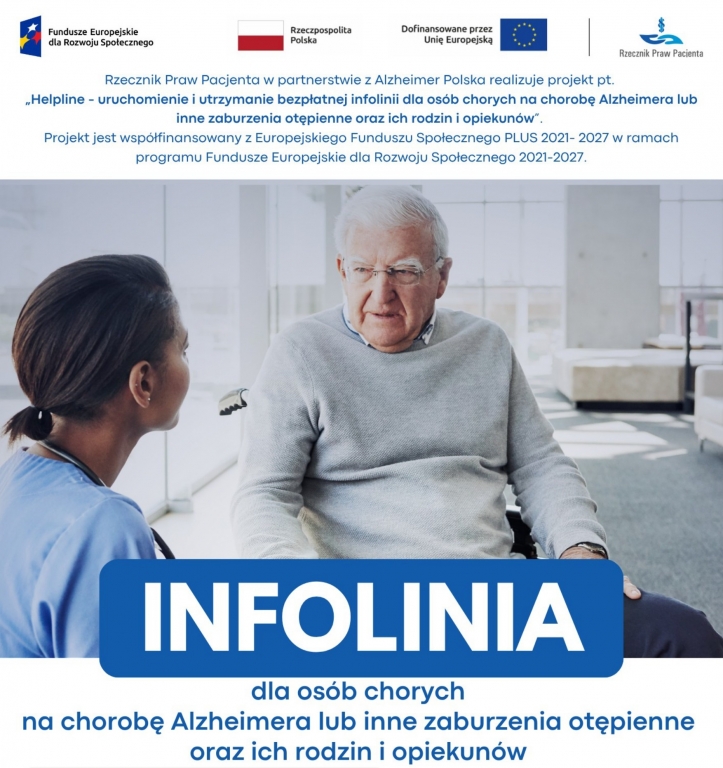aktualność: Infolinia ,,Helpline” dla osób chorych na chorobę Alzheimera